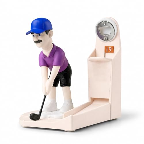 LUOMAR Golf Bottle Opener Game Beer Cap Launcher Drinking Game with Score Board Fun Bar Accessories for Home Man Cave Decor Party Games for Adults Golf Lover Gifts for Men