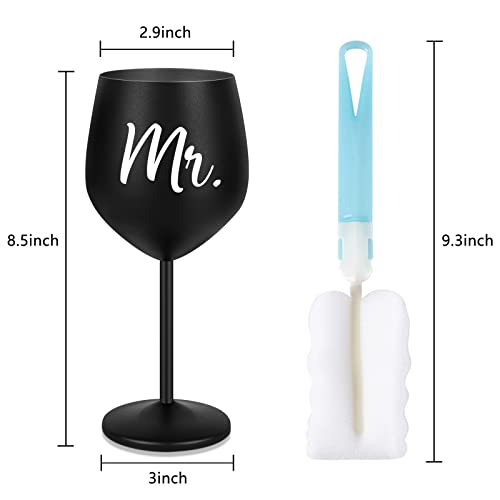Lifecapido Mr And Mrs Stainless Steel Wine Glasses - Wedding Gifts, Valentine's Day Gift, Newlyweds Gifts, Bridal Shower Gifts, Engagement Gifts For Couples, Bride And Groom, Newlyweds, Mr Mrs (18Oz)… #TOP6