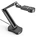 Gawervan 8MP Visualiser for Teaching/Classroom, USB Document Camera with 2 Microphones, 3 Level LED Light, Reverse Image Up and Down, Left and Right for Learning, Video Recording