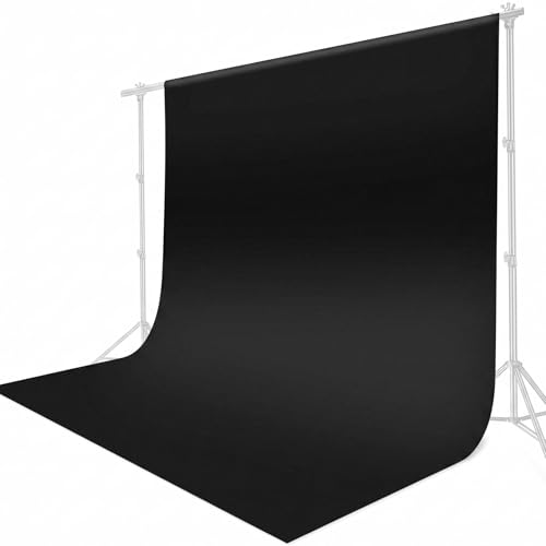 UTEBIT 5x6.5ft Black Streaming Backdrop