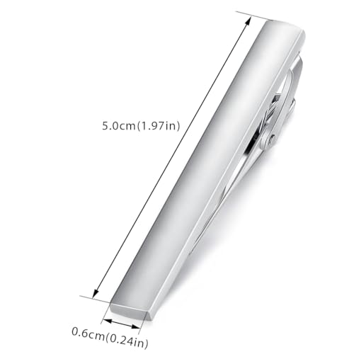 Image of HONEY BEAR 5cm /5.4cm /6cm Mens Tie Clip Bar for Normal Size Steel Business Wedding Gift 1.97 inch /2.12 inch /2.36 inch