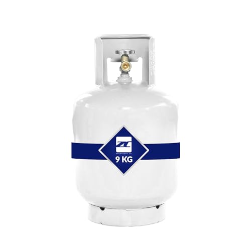 Cilindro de Gas Doméstico 9 KG | Tanque de Gas Vacío con Collarín de Diseño Ergonómico | Válvula Protegida y Fácil Manejo | Garantía Extendida de 10 Años