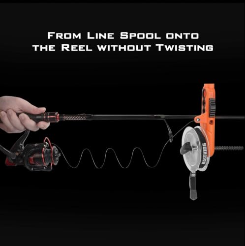 Image of KastKing Kalibrate Fishing Line Spooler, Line Counter & 5 inch Braid Scissors | No Line Twist, Easy to Use, Fits Spinning & Baitcasting Reels, Durable Polymer, Fishing Gears and Gifts for Men