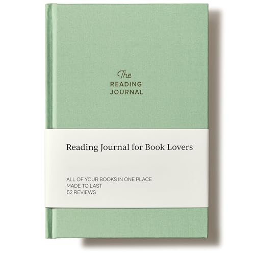 Kunitsa Co. The Reading Journal - 52 Reviews Book Journal for Book Lovers and Readers Review and Track Your Reading Green