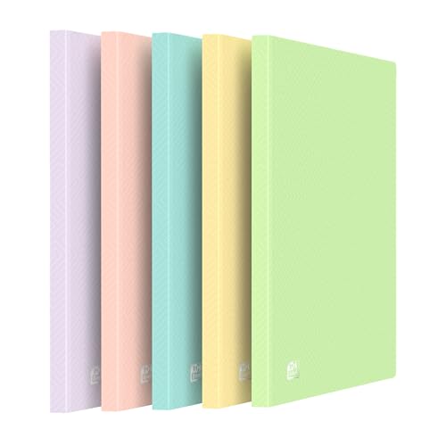 Oxford Sicht-Buch A4, Urban, Präsentations-Mappe mit 40 Hüllen, blickdicht sortiert pastell, 10 Stück