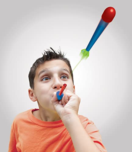 Geospace Pump Rocket Micro Blow Shotz Air-Powered Straw Rocket Set (6 Pack) - Thumbnail 2