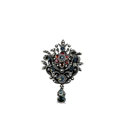 Image of Dainty Brooch Pin for Women, Rhinestone Scarf Shawl Costume Brooches and Pins Flower Boutonniere Hat Bag Suit Dress Accessories Pearl Brooches Lapel Pins