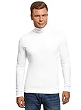 Diseñado en Francia oodji Ultra Hombre Jersey Básico de Algodón, Blanco, ES 52-54 / L