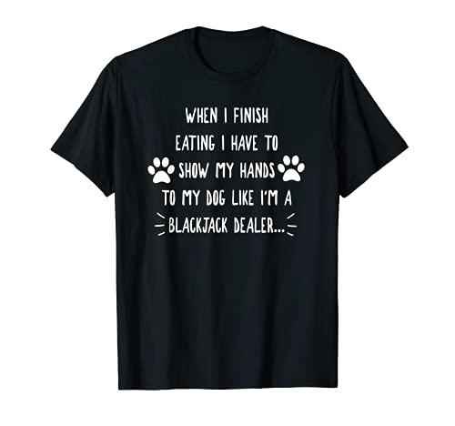 I Have To show My Hands To My Dog..., By Yoray T-Shirt, Black