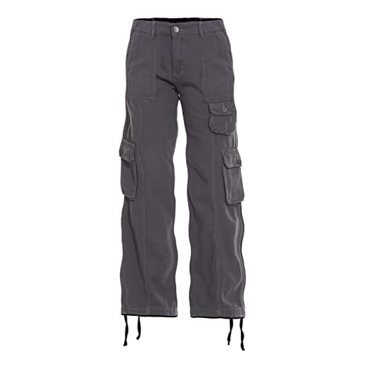 Women's Hiking Cargo Pants Joggers Cotton Casual Military Army Combat Work Pants with 7 Pockets,Dark Gray XL