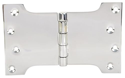 SSISKCON 4 inch x 6 inch Parliament Door Hinge Wide Stainless Steel Mirror Polished
