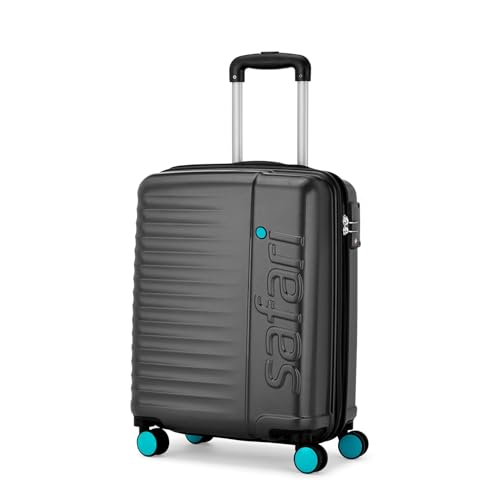 Image of Safari Ignite 8 Wheels 55 Cms Small Cabin Trolley Bag Hard Case Polycarbonate 360 Degree Wheeling System Luggage, Trolley Bags for Travel, Suitcase for Travel, Black