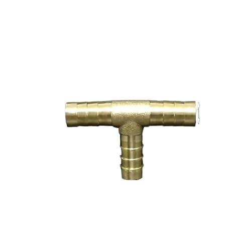 AARTERZZA 10 PCS 10mm Hose Barb Tee 3 Ways Splicer Brass Hosetail Fitting Adapter Coupling Water Fuel