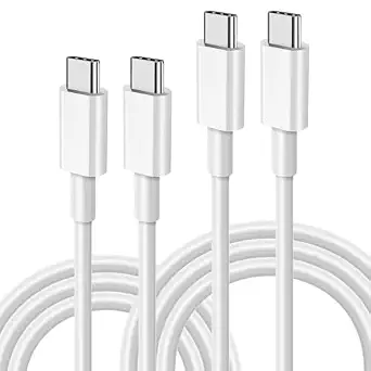 2 Pack USB C to USB C Cable,3FT Type C to Type C Cord for Apple,60W Fast Charging Cable for iPhone 16 15 Pro Plus Pro Max,for Galaxy S25 S24, for iPad Pro/Air, for MacBook Pro/Air and More