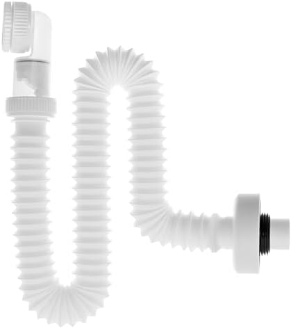QWORK® Sifón Lavabo Flexible de 1 1/4" - Manguera de Desagüe Flexible, Antiolores y de Fácil Instalación