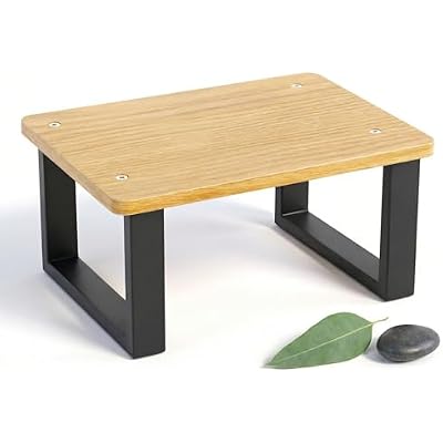 Bamboo Meditation Footrest & Seiza Kneeling Aid 7 Yoga Support Platform for Leg Relief & Deep Stretching Ergonomic Zen Prop