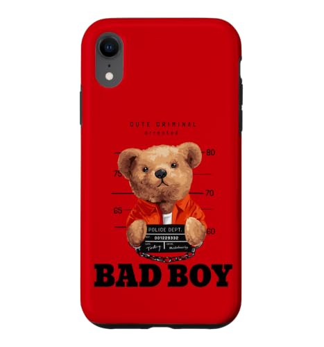 Bad Boy Tee Shirt, Funny Teddy Bear Graphic Design Style Fun �X�}�z�P�[�X iPhone XR �p
