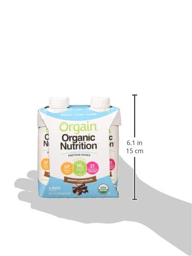 Image of ORGAIN Organic Vegan Complete Nutritional Shake Chocolate, 11 Fl Oz (Pack of 12)