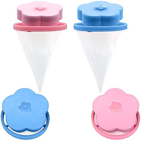 NEIJIANG Pet Hair Catcher for Laundry, Lint Catcher for Laundry,Washing Machine Hair Catcher for Dogs and Cats,Reusable Household Hair Filter Washer Lint Trap Net Pouch 4 Pieces Cover