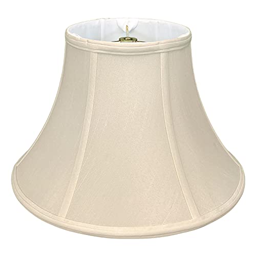 Royal Designs Shallow Bell Basic Lamp Shade, Beige, 9 x 18 x 12