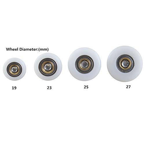 2PCS Replacement Shower Door Rollers Runners Wheels for Bathroom Kitchen Door(25mm) - Image 3