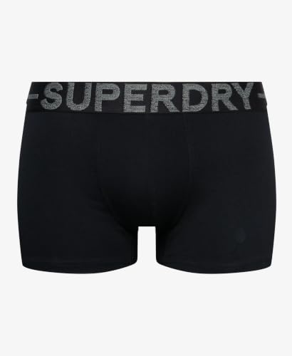 Superdry Trunk Triple Pack Bóxer, Black/Khaki/Grey, Regular Unisex Adulto