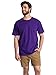 Fruit of the Loom Men's Eversoft Cotton T-Shirts (S-4XL), Crew-2 Pack-Purple, 4X-Large