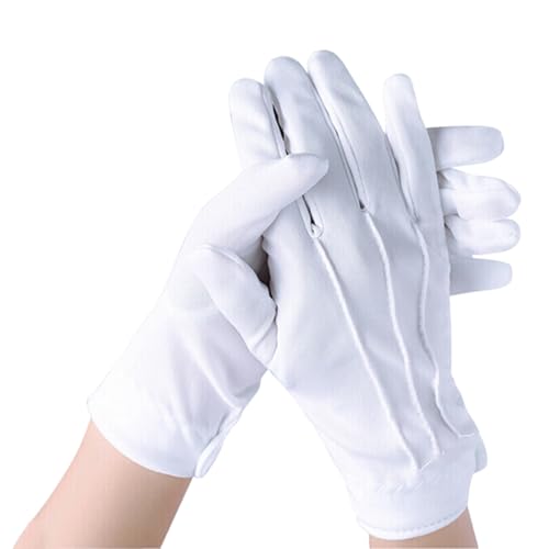 2Paar Weiße Handschuhe,Weiße Handschuhe Herren/Damen,Weiße...
