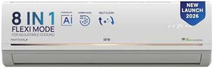 IFB 2 Ton 3 Star,New star rated, AI Powered Inverter Split Air Conditioner,Hybrid Mode, 8-in-1 Flexi Mode, Heavy Duty Compres