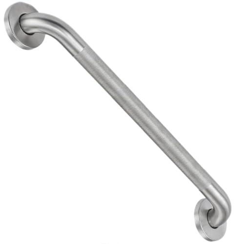 IJDD 24 Inch Shower Grab Bar for Seniors 1.25 Diameter 304 Stainless Steel Heavy Duty Anti-Slip Bathroom Safety Handicap Grab Bar for Shower Bathtub & Toilet Support Wall Mounted Supports 500lbs