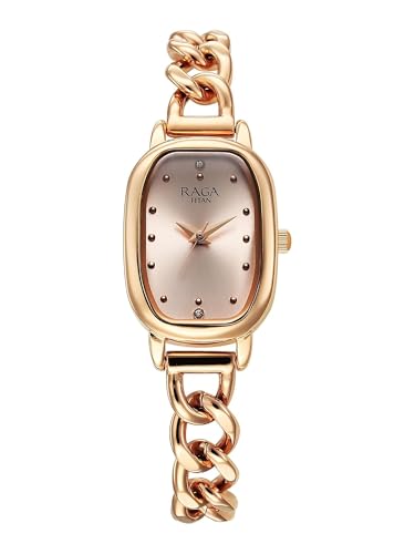 Titan Raga Showstopper 2.0 Quartz Rose Gold Dial Watch for Women-...