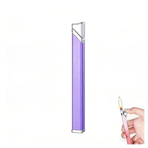 Encendedor metálico recargable de butano suave, slim miniatura 1