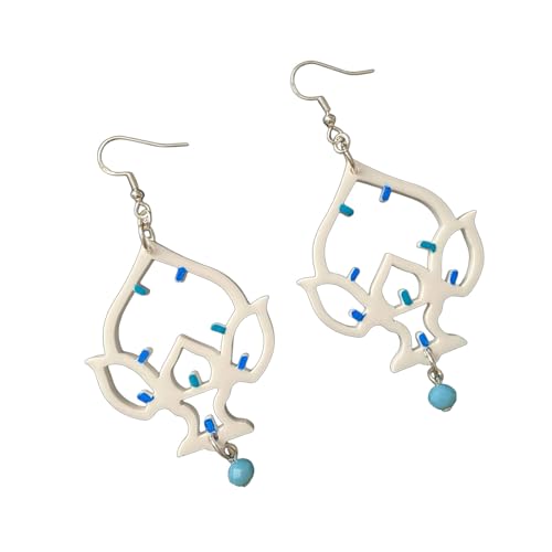 Boucles d'oreilles peintes à la main légères et hypoallergéniques en argent - 4
