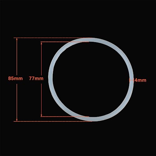 sourcing map 2 Stück Silikon O-Ringe, 85mm OD 77mm ID 4mm Breite VMQ Dichtung für Kompressor Ventile Rohr Reparatur, Weiß