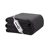 Electric Heated Blanket 72'x84' Full Size, Soft Coral Fleece with 4 Heating Levels and 10 Hours Auto-Off, Machine Washable, Cozy Plush Fabric for Home, Dark Gray
