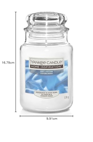 Yankee Candle Soft Cotton - Clean, comforting Scent of Soft, Fluffy Towels just Out of The Dryer - Large