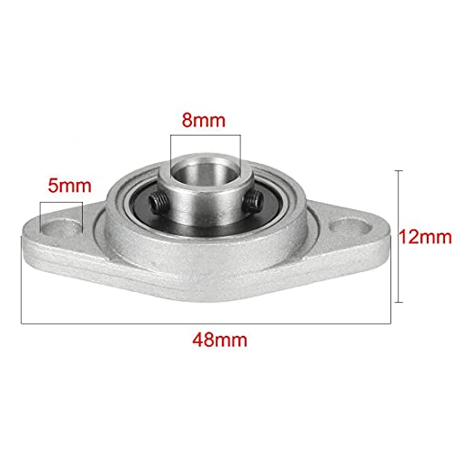 KFL08 8mm Pillow Block Rhombic Bearing zinc Alloy Insert Linear Bearing Shaft Support CNC Part (2 pcs)