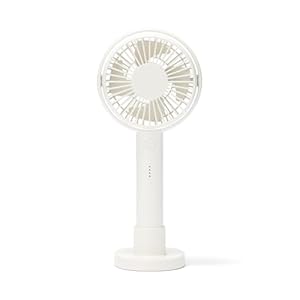無印良品 角度が変えられる充電式ハンディファン ・ホワイト／ＭＪ－ＭＨ４－ＷＨ 83926007" 
