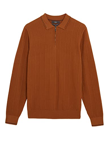 Image of Marks & Spencer Cotton Modal Textured Knitted Polo Shirt