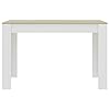 BAKAJI Tavolo Sala da Pranzo Cucina Forma Rettangolare Design Moderno in Legno MDF Finitura in Melammina Dimensione 120 x 80 x 74 cm Arredamento Casa (Bianco e cero) #4