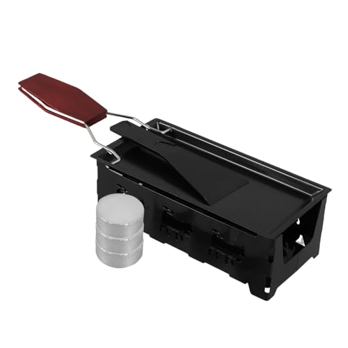 BESPORTBLE 1set Portatile Antiaderente per Fonduta e Grigliate per Picnic e Cene Romantiche Include per