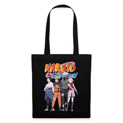 Spreadshirt Naruto Shippuden Sasuke, Naruto, Kakashi & Sakura Sac En Tissu, taille unique, noir Spreadshirt Naruto Shippuden Sasuke, Naruto, Kakashi & Sakura Sac En Tissu, taille unique, noir