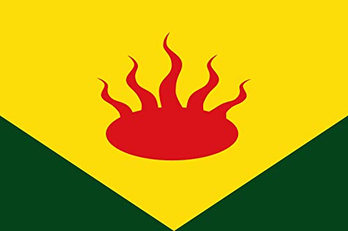 Drapeau Vallfogona de Riucorb grand format modèle Apaisada de Catalogne - 2