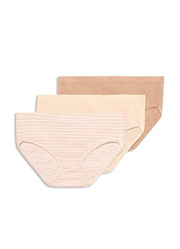 Jockey Women's Underwear Elance Breathe Hipster - 3 Pack, Whisper Stripe/Sheer Peach/Light, 8 #TOP11