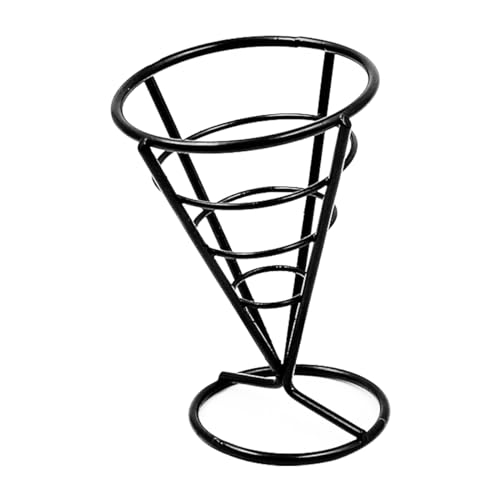 ZONADAH Kegel-Snackhalter, Metalldrahtkorb, langlebig, für Snacks, gebratenes Huhn, Drahtständer, für Küche, Restaurant, Partyzubehör, 2 Stück