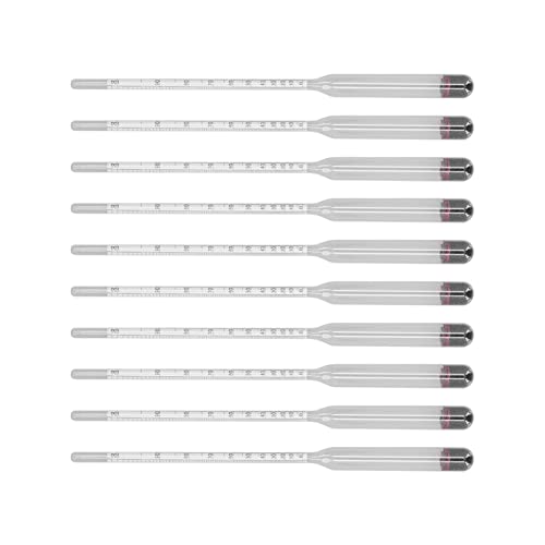 Hidrómetro para vino de vidrio estructural con calibración limpia de escala 0-100 7