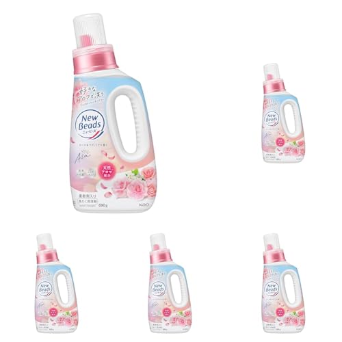 ニュービーズ 洗濯洗剤 液体 ローズ&マグノリアの香り 好きなアロマで洗うリラクゼーションランドリー 本体 (× 5)
