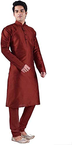 Image of Silk Blend Men's Kurta Pyjama Set /Kurta Pajama for Men