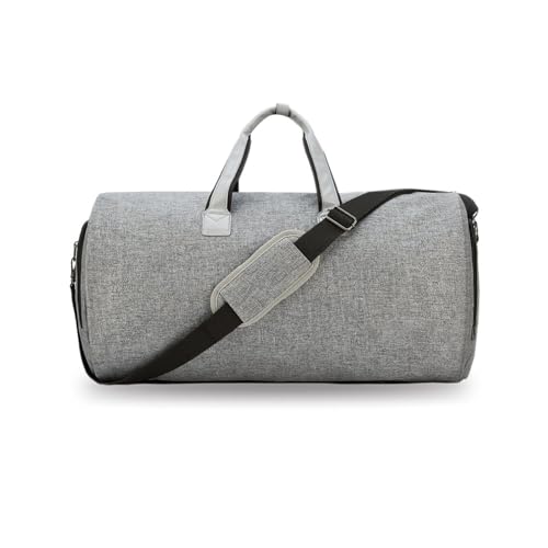 Suit Storage Bag Convertible Garment Bag with Shoulder Strap Carry On Garment Duffel Bag for Travel, Business(Gray)