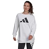 Cuello redondo acanalado adidas W FI 3B Crew Sweatshirt, White, XS Women\'s